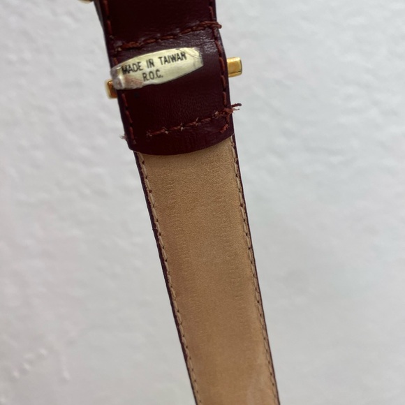 Dior Leather Burgundy Belt Size Large